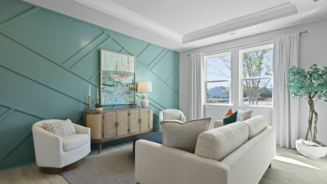 Furnished interior in a model home at Berkeley Bay in Ridgeville (Image 14).