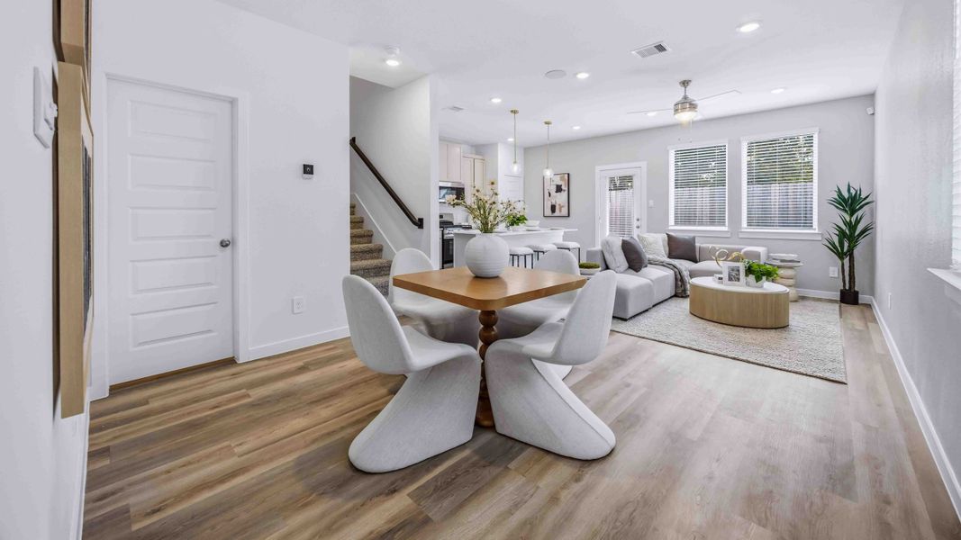 Furnished interior in a model home at Highland Court in Houston (Image 3). Furnished interior in a model home at Highland Court in Houston (Image 3).