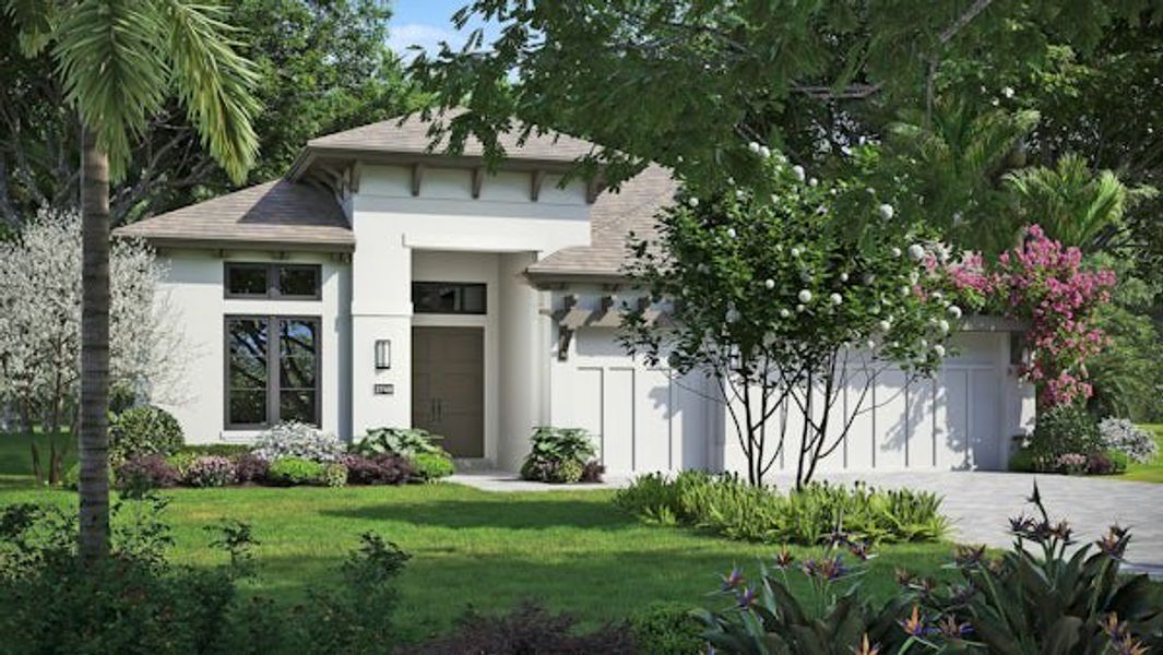 Front exterior of a home in the Seaglass community, located in Vero Beach, FL (Image 61).