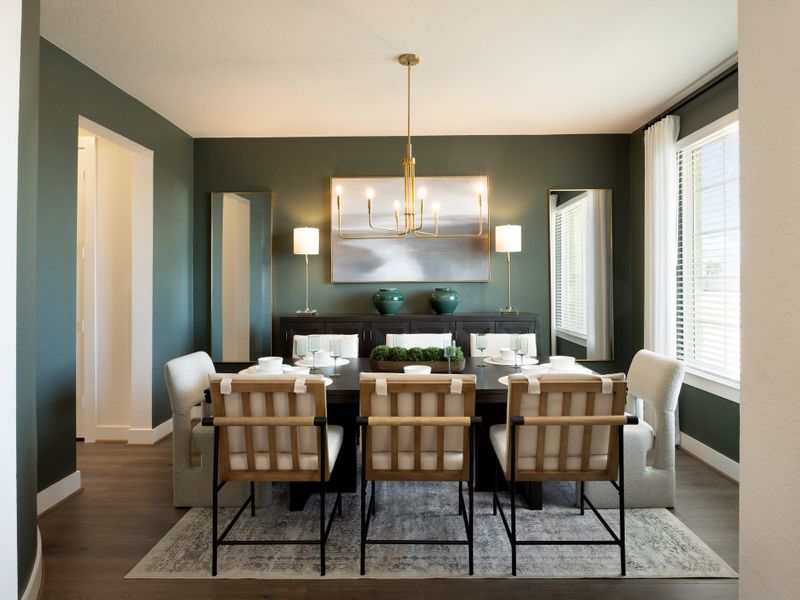 Furnished interior in a model home at Sanford Farms - Classic Series in Waller (Image 5).