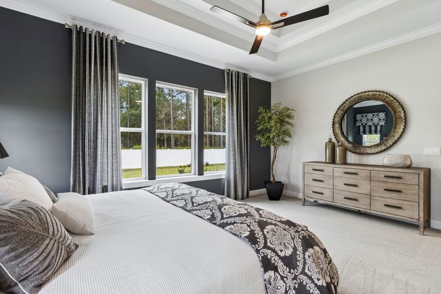 Furnished interior in a model home at Sandy Bluff in Yulee (Image 28).