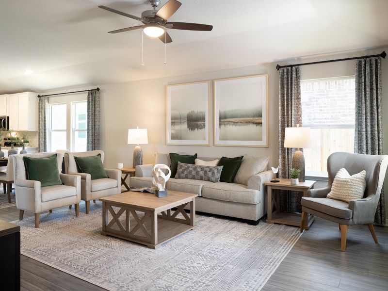 Furnished interior in a model home at Sagebrooke - Premier Series in San Antonio (Image 8).