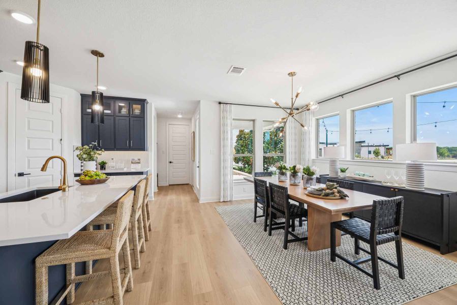 Furnished interior in a model home at Karis - Cottage Series in Crowley (Image 7). Furnished interior in a model home at Karis - Cottage Series in Crowley (Image 7).