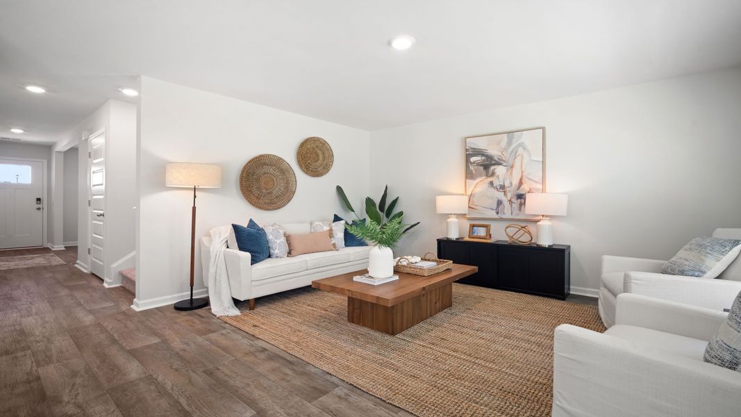 Furnished interior in a model home at Holly Oaks in Statesboro (Image 6).