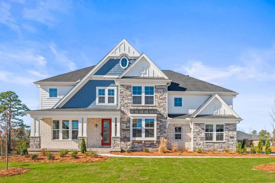 Front exterior of a home in the Twin Lakes community, located in Hoschton, GA (Image 5).