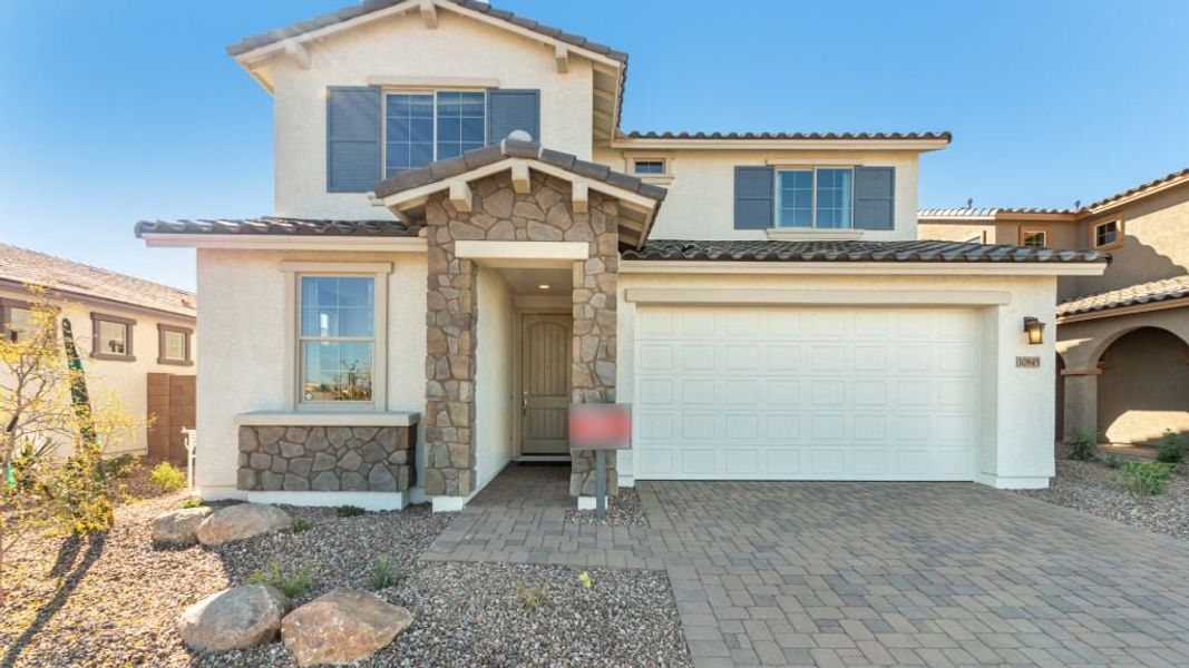 Front exterior of a home in the La Mira community, located in Mesa, AZ (Image 3).