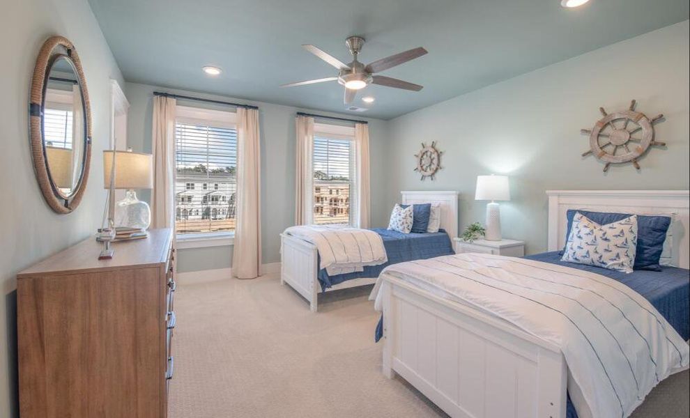 Furnished interior in a model home at The Bluffs at Pinefield Townhomes in Charleston (Image 8). Furnished interior in a model home at The Bluffs at Pinefield Townhomes in Charleston (Image 8).