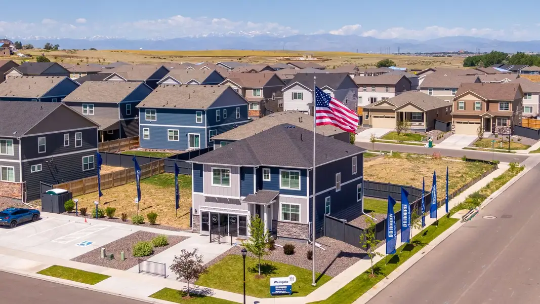 Aerial view of the Westgate community in Greeley, CO, showing layout and nearby surroundings (Image 1). Aerial view of the Westgate community in Greeley, CO, showing layout and nearby surroundings (Image 1).
