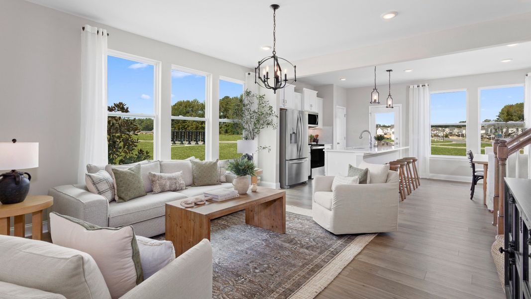 Furnished interior in a model home at Essex Townes in Franklinton (Image 22). Furnished interior in a model home at Essex Townes in Franklinton (Image 22).