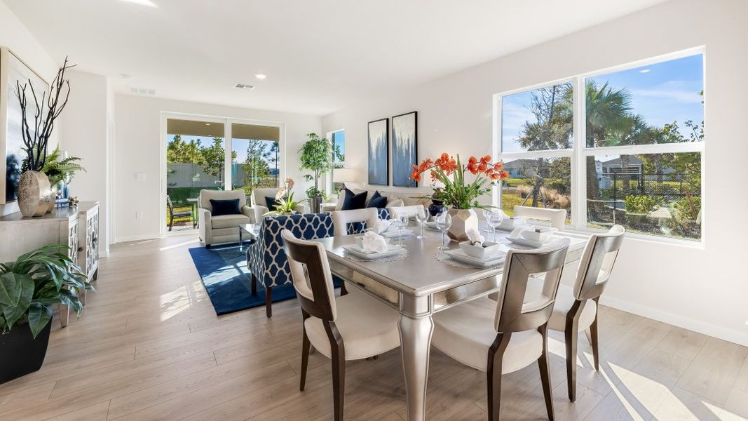 Furnished interior in a model home at Cove at West Port - Express in Port Charlotte (Image 38).