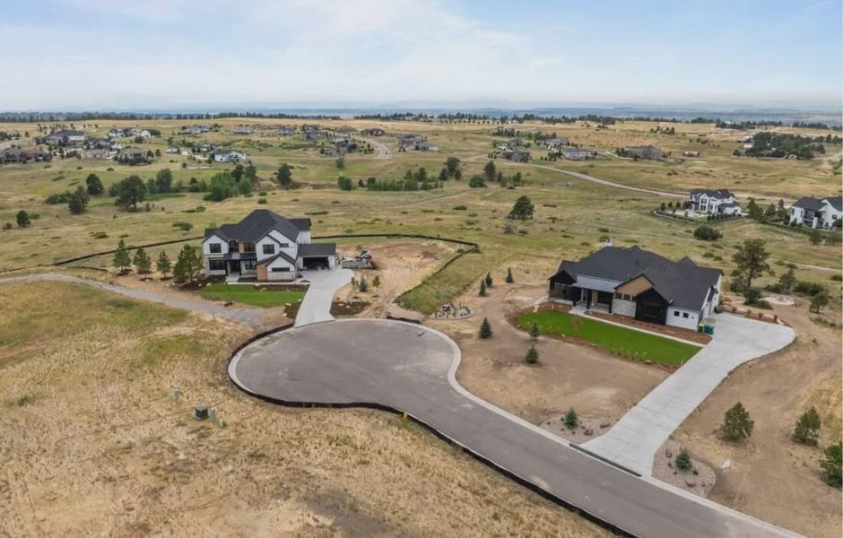Aerial view of the Vivant community in Parker, CO, showing layout and nearby surroundings (Image 1). Aerial view of the Vivant community in Parker, CO, showing layout and nearby surroundings (Image 1).