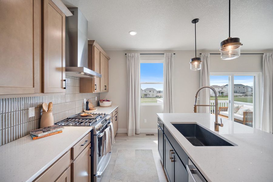 Furnished interior in a model home at Trails at Aspen Ridge-3 in Colorado Springs (Image 8). Furnished interior in a model home at Trails at Aspen Ridge-3 in Colorado Springs (Image 8).