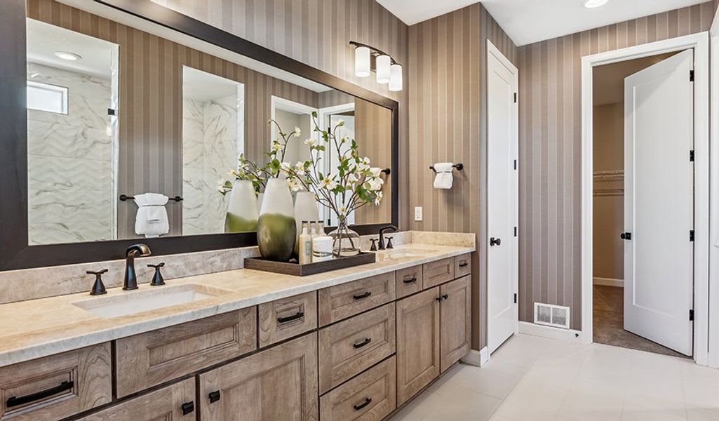 Furnished interior in a model home at Villa Bella in Pueblo (Image 18).