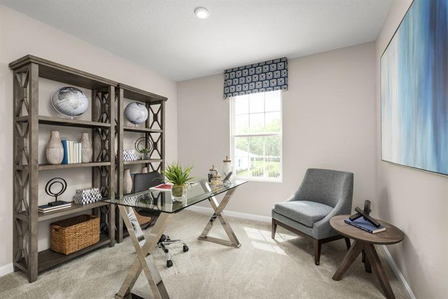 First‑floor bedroom or office—flexible space that makes working from home simple and comfortable.