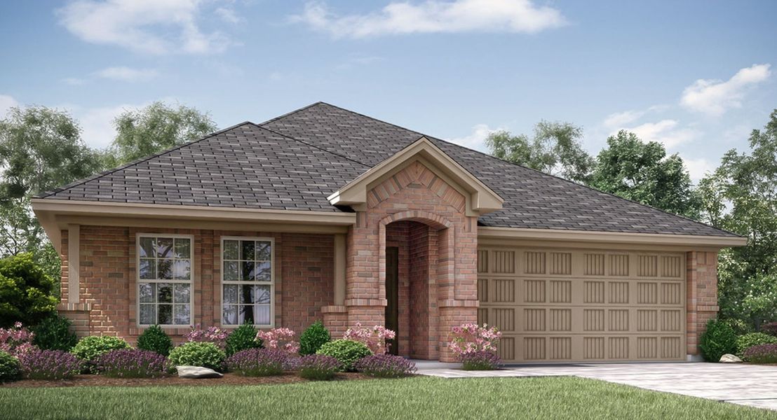 Front exterior of a home in the Trinity Crossing: Classic Collection community, located in Forney, TX (Image 4).