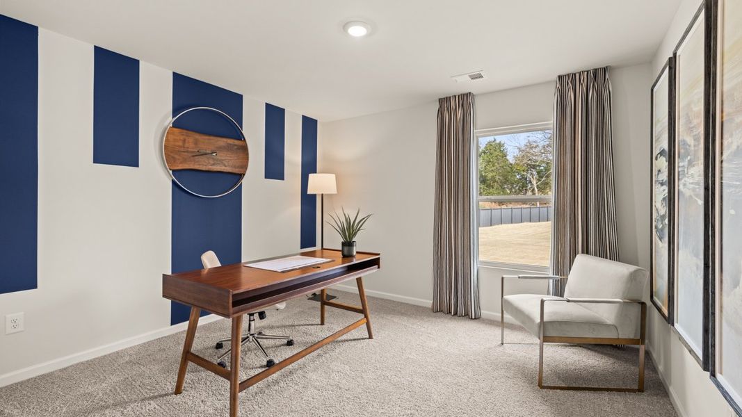 Furnished interior in a model home at Jackson Landing in Jefferson (Image 19).