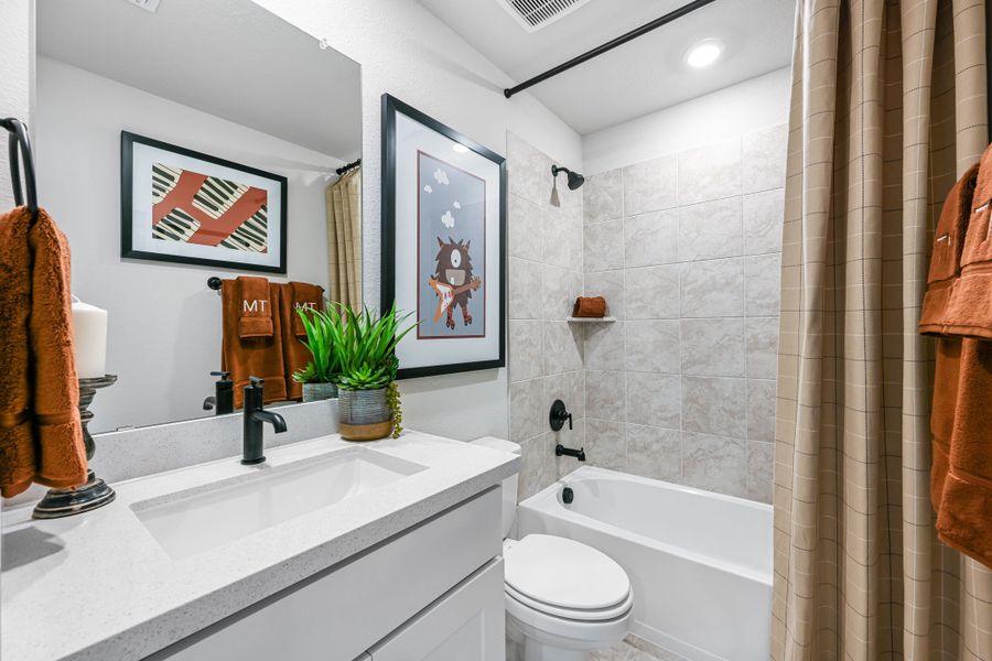 Furnished interior in a model home at Cross Creek Meadows 55s in Celina (Image 55).