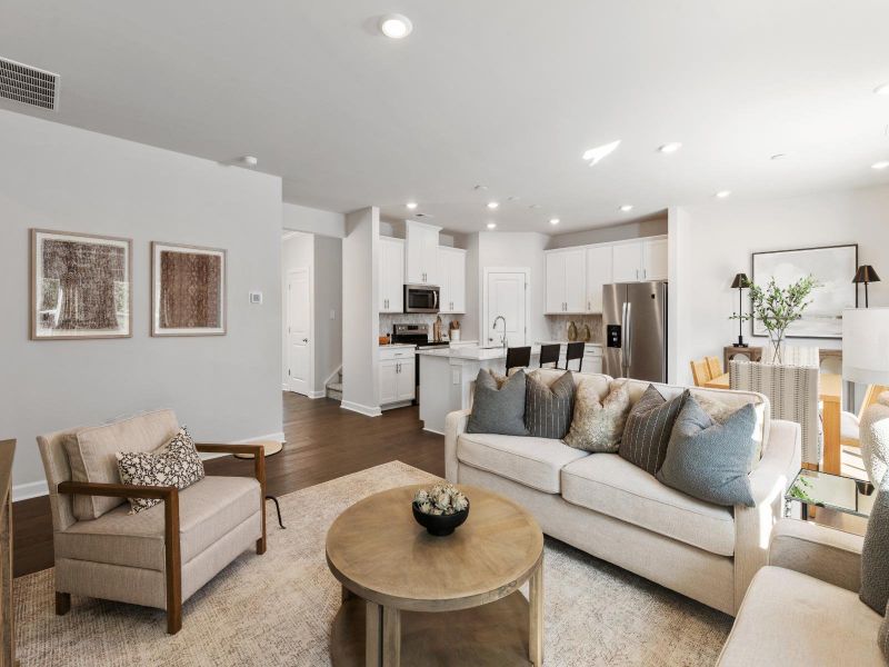 The open-concept floorplan makes hosting much easier.