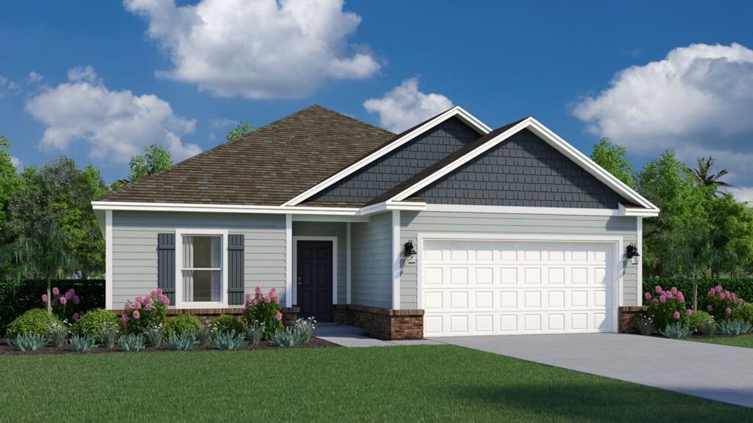 Front exterior of a home in the Mahogany At Jubilee community, located in Milton, FL (Image 3).