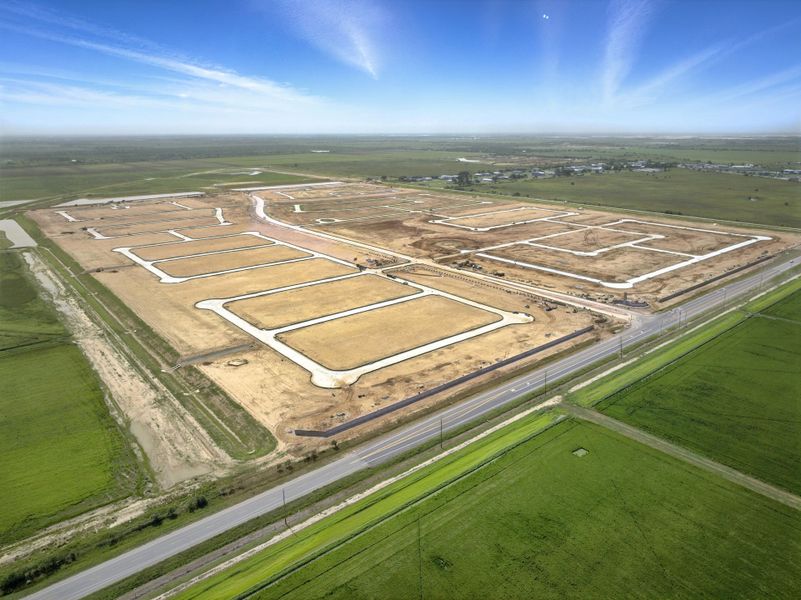 An aerial view of a large building. An aerial view of a large building.
