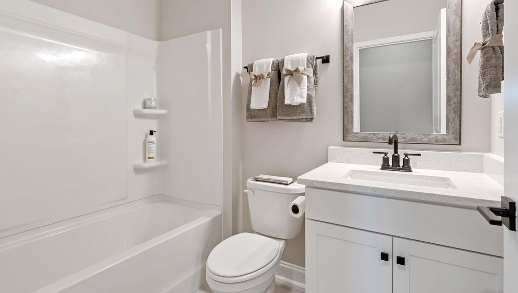 Furnished interior in a model home at Hunters Creek in Greenwood (Image 25).