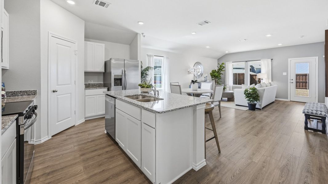 Furnished interior in a model home at Sanger Circle in Sanger (Image 6).