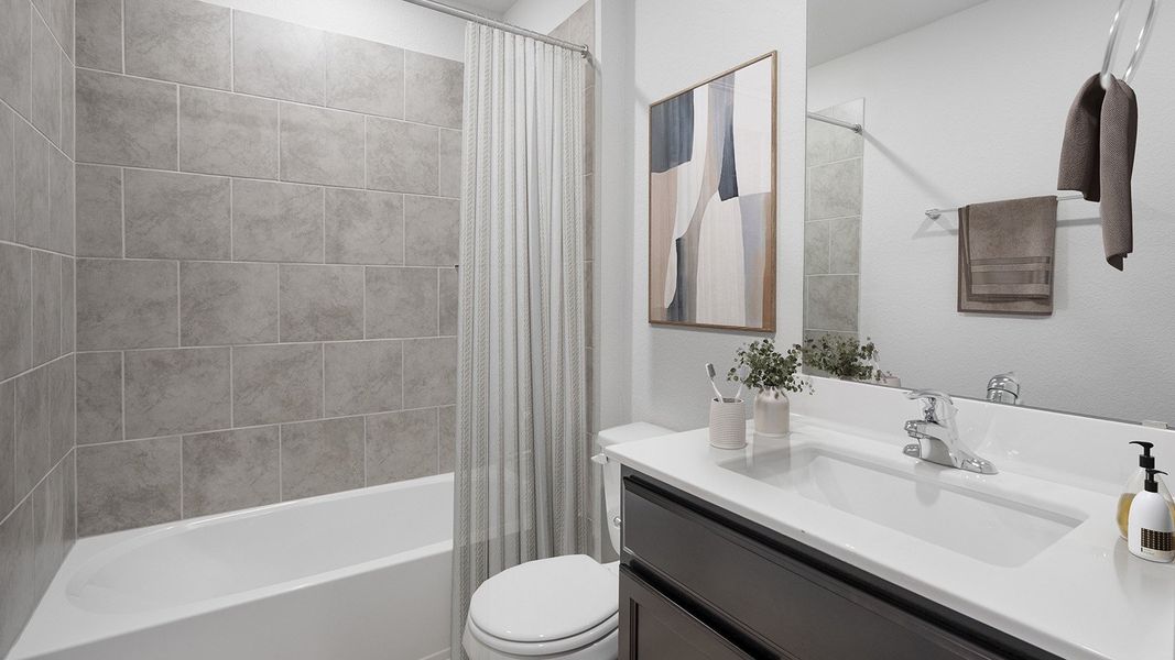 Furnished interior in a model home at Creekside Hills in Copperas Cove (Image 14).