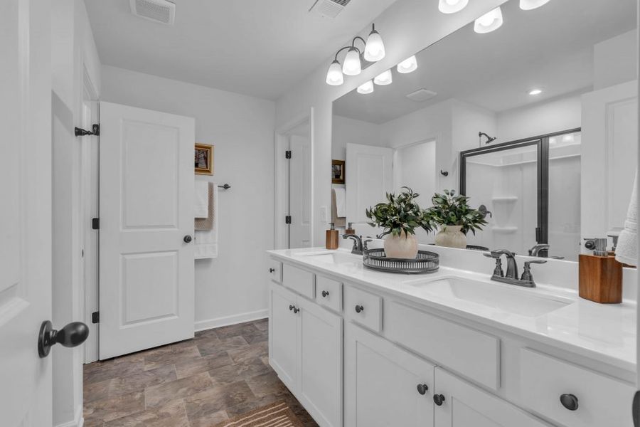 Furnished interior in a model home at Park Center Pointe in Austell (Image 15).