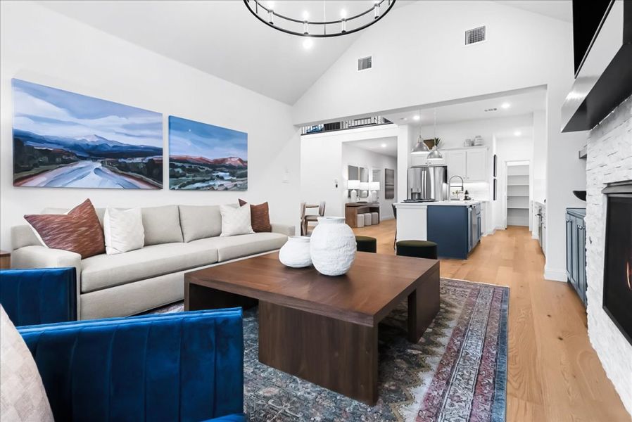 Furnished interior in a model home at The Reserve at Spiritas Ranch in Little Elm (Image 5).