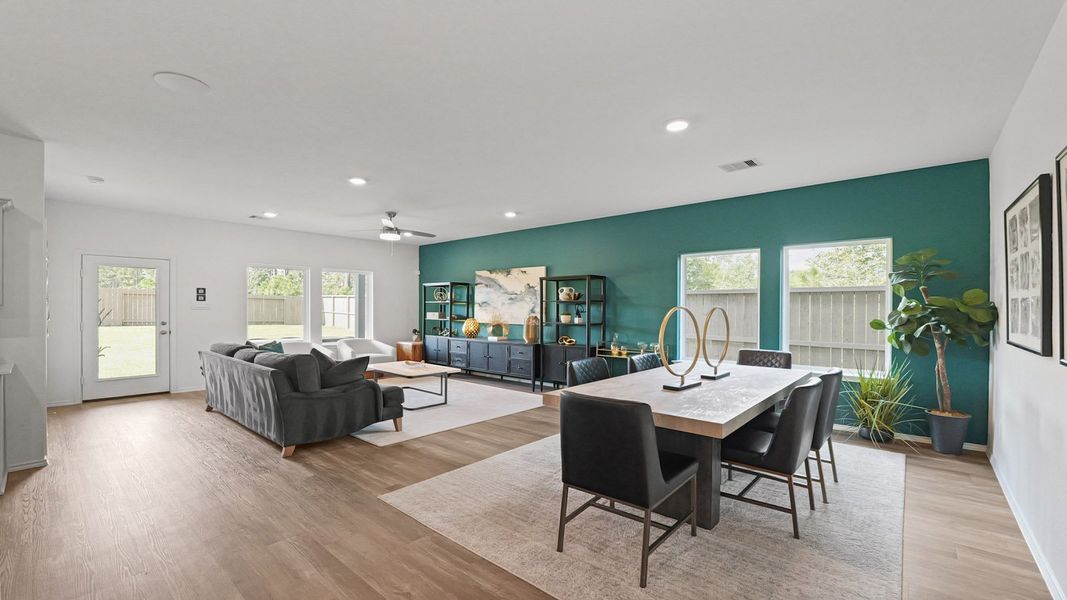 Furnished interior in a model home at The Canopies in Splendora (Image 16). Furnished interior in a model home at The Canopies in Splendora (Image 16).