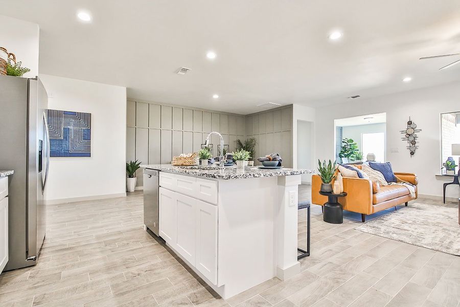Furnished interior in a model home at Abbey Glen in Lubbock (Image 10). Furnished interior in a model home at Abbey Glen in Lubbock (Image 10).