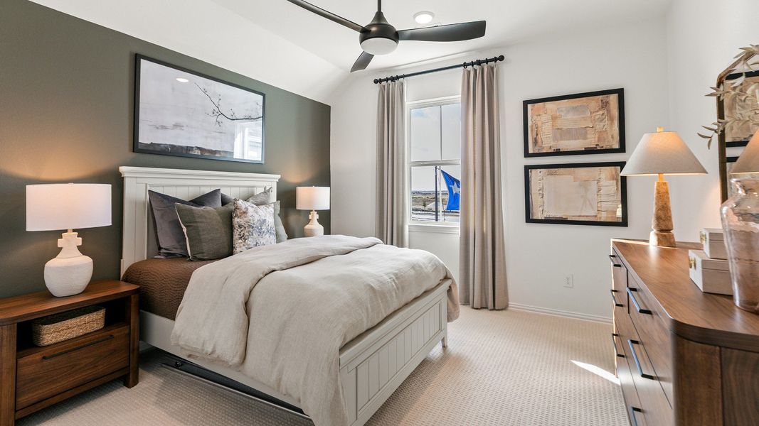 Furnished interior in a model home at Creekhaven in Iowa Colony (Image 27).