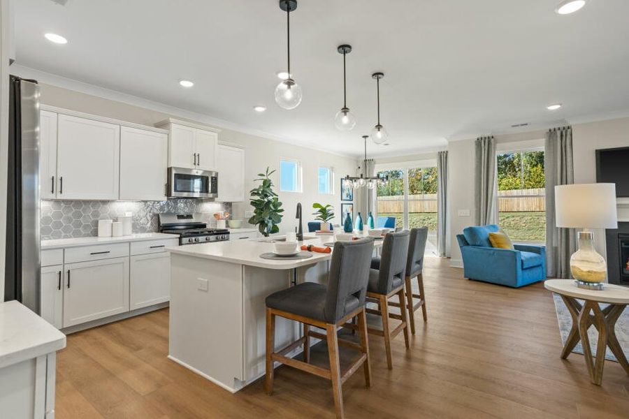 Furnished interior in a model home at Bellevue in Greenville (Image 6). Furnished interior in a model home at Bellevue in Greenville (Image 6).