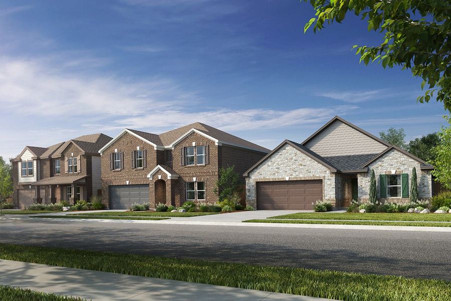 Front exterior of a home in the Avellino community, located in Manvel, TX (Image 3).