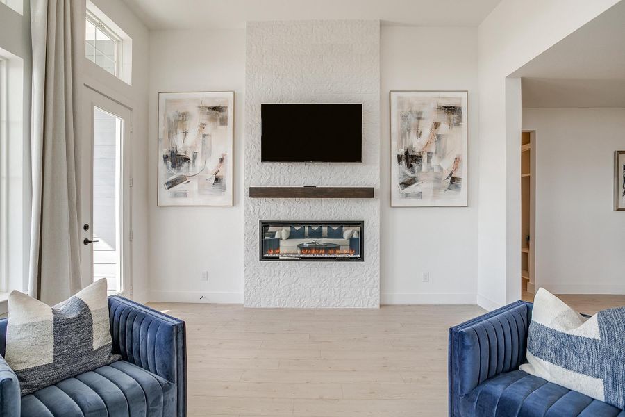 Furnished interior in a model home at MidTowne in Midlothian (Image 23).