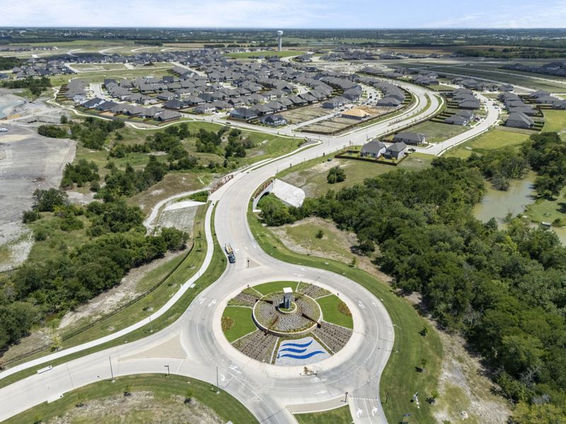 Aerial view of the Elevon community in Lavon, TX, showing layout and nearby surroundings (Image 9).