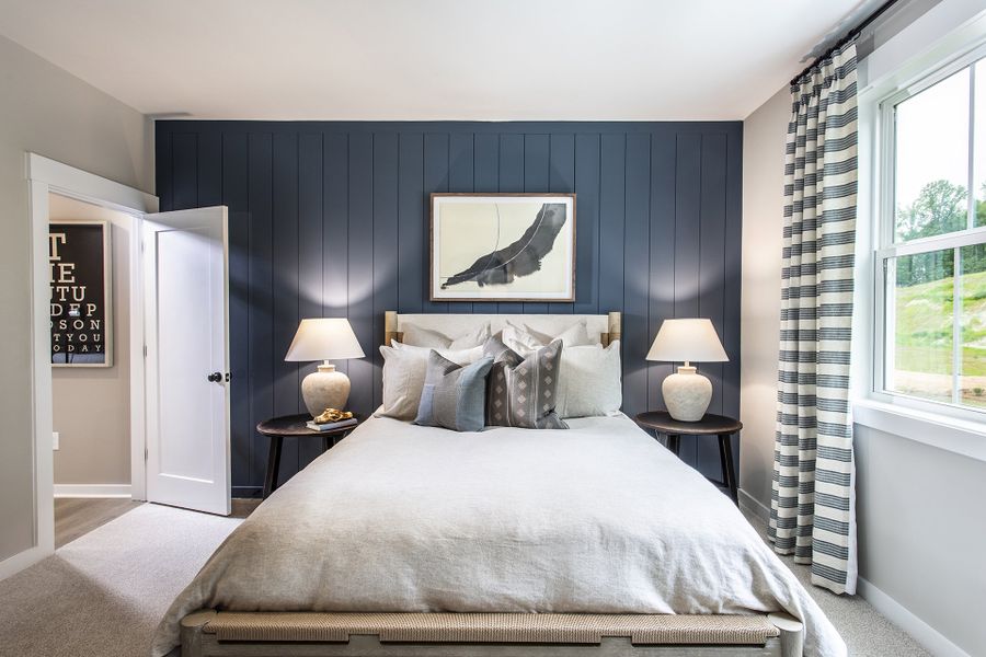 Furnished interior in a model home at Hopewell Reserve in Cumming (Image 10).