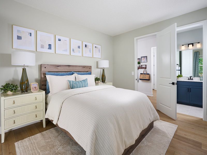 Bedroom in the Modena floorplan modeled at Ridgehaven Bedroom in the Modena floorplan modeled at Ridgehaven