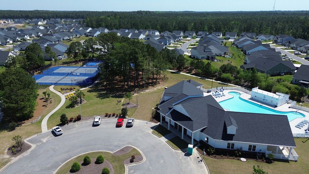 Aerial view of the Brunswick Plantation community in Ash, NC, showing layout and nearby surroundings (Image 11).