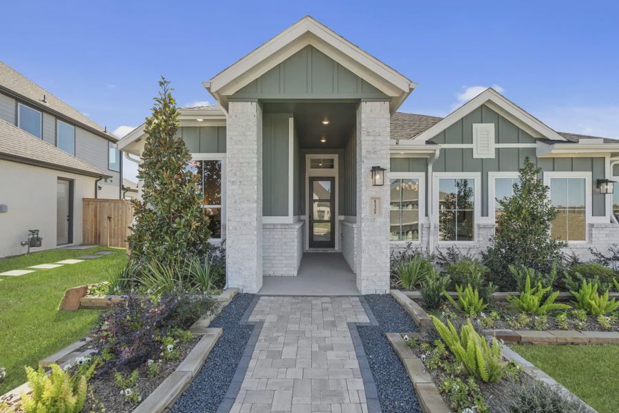 Front exterior of a home in the Beacon Point 45' community, located in Texas City, TX (Image 13). Front exterior of a home in the Beacon Point 45' community, located in Texas City, TX (Image 13).