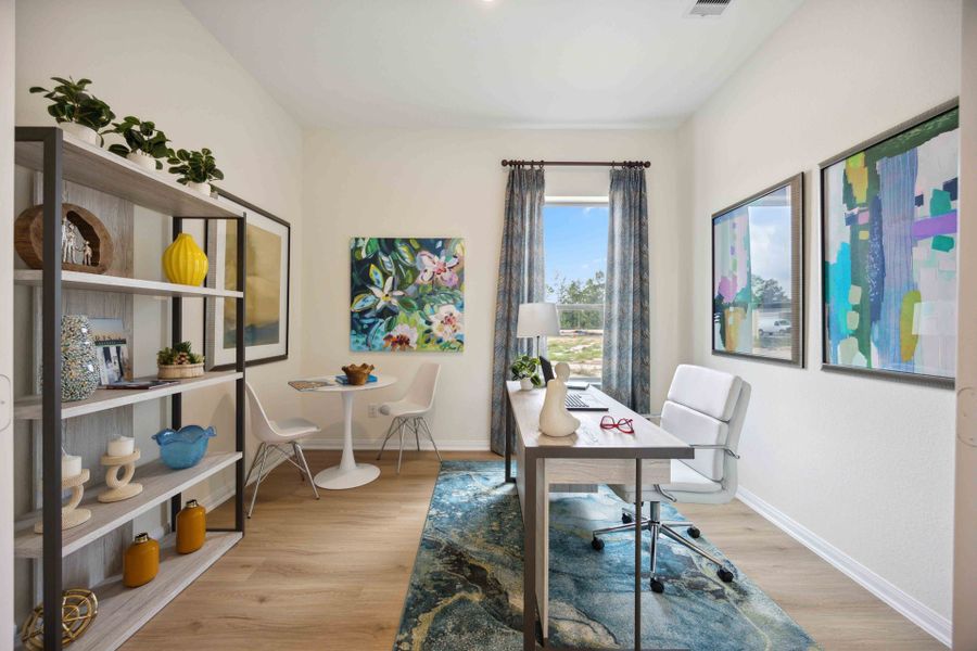 Furnished interior in a model home at Roman Forest in New Caney (Image 10).