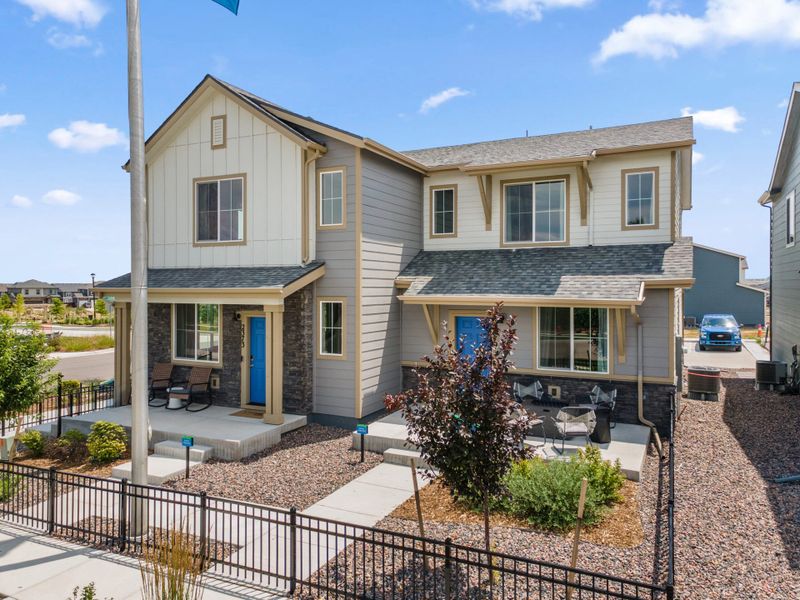 Front exterior of a home in the Pintail Commons at Johnstown Village community, located in Johnstown, CO (Image 4). Front exterior of a home in the Pintail Commons at Johnstown Village community, located in Johnstown, CO (Image 4).