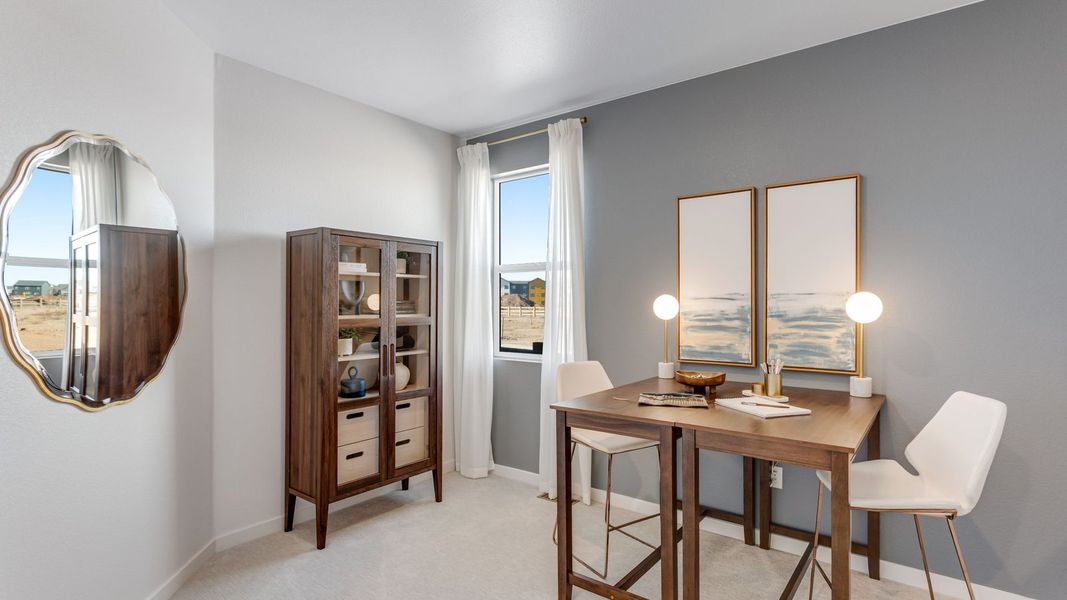 Furnished interior in a model home at Trevenna in Windsor (Image 12).