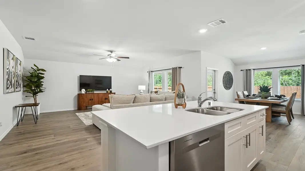 Furnished interior in a model home at The Reserve at Timber Creek in Lindale (Image 2).