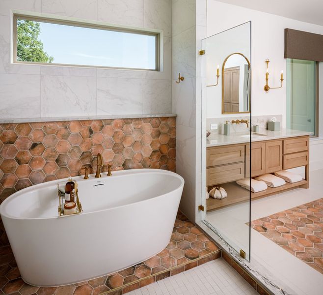 Furnished interior in a model home at Bentwood Farms in Montgomery (Image 25).