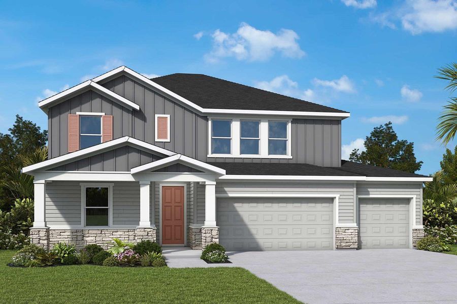 Front exterior of a home in the The Preserve at Laurelton – Canopy Collection community, located in Green Cove Springs, FL (Image 11).