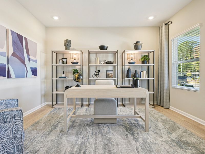 Furnished interior in a model home at Barrow Meadows in Zebulon (Image 11).