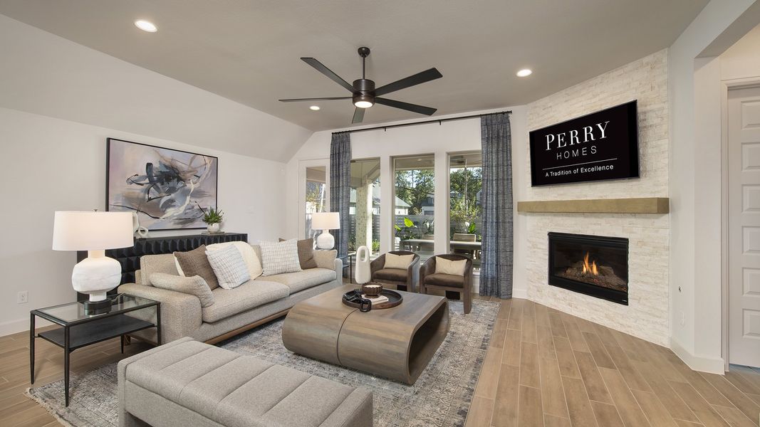 Furnished interior in a model home at Two Step Farm 50' in Montgomery (Image 10). Furnished interior in a model home at Two Step Farm 50' in Montgomery (Image 10).