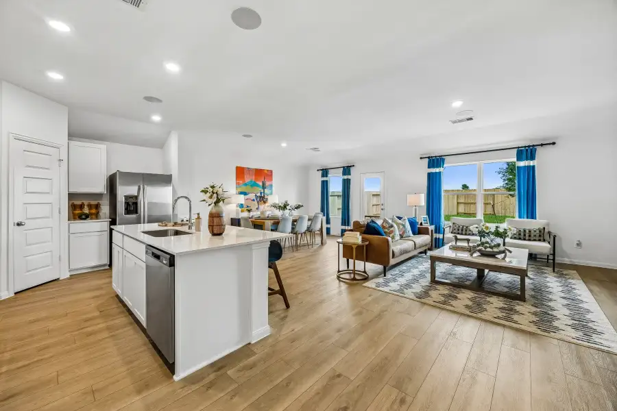 Furnished interior in a model home at The Canopies in Splendora (Image 5).