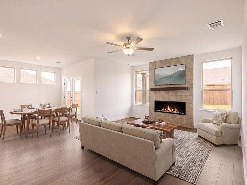 Furnished interior in a model home at Mercer Meadows in Royse City (Image 22).